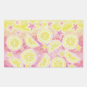 rectangle de stickers Lemonade rose