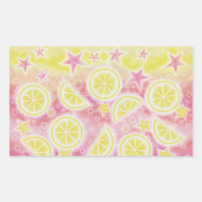 rectangle de stickers Lemonade rose (Devant)