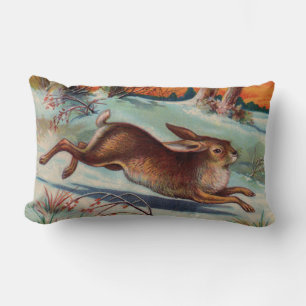 Rectangle Décembre Coussin Lumbar Rabbit