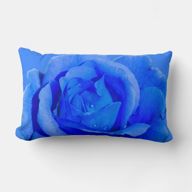 Rectangle Décor rose Coussin bleu Rose Coussin (Recto)