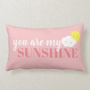 Rectangle Doodé Vous Êtes Mon Coussin Soleil Rose