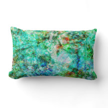 Doux jeté de coussin abstrait bleu, Minimalis abst