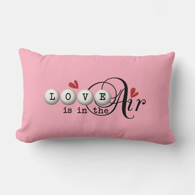 Rectangle « Doux rêves et lettres d'amour » Coussin lombaire (Recto)