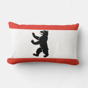 Rectangle Drapeau de Berlin Lumbar Coussin