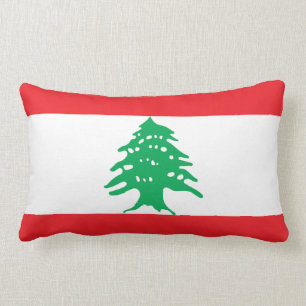 Rectangle Drapeau de coussin du Liban