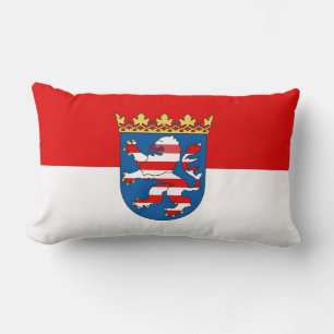 Rectangle Drapeau de Hesse Lumbar Coussin