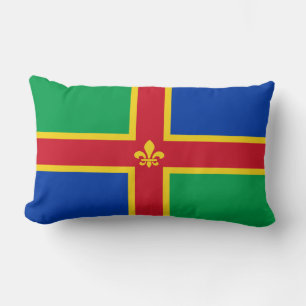 Rectangle Drapeau de Lincolnshire Lumbar Coussin