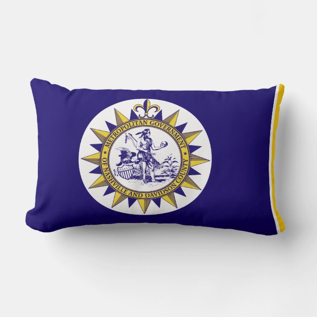 Rectangle Drapeau de Nashville, Tennessee Lumbar Coussin (Recto)