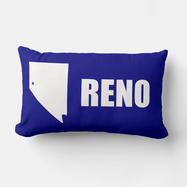 Rectangle Drapeau de Reno, Nevada Lumbar Coussin (Recto)