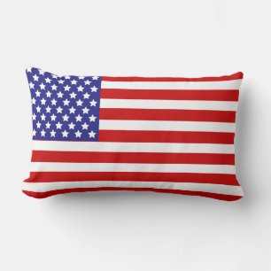 Rectangle Drapeau des États-Unis Coussin de Jeté du 4 Juille