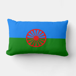 Rectangle Drapeau tzigane officiel Lumbar Coussin
