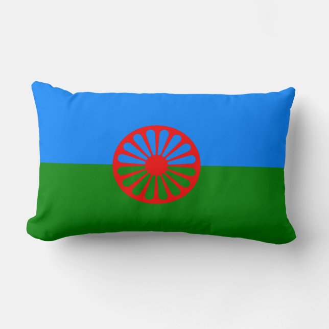 Rectangle Drapeau tzigane officiel Lumbar Coussin (Recto)