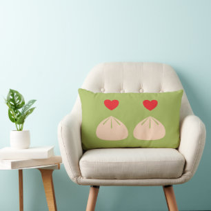 Rectangle Dumpling Love Matcha Lumbar Coussin
