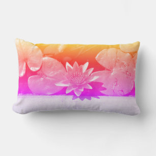 Rectangle Eau arc-en-ciel rouge Lys Plante Coussin Jeu Oreil