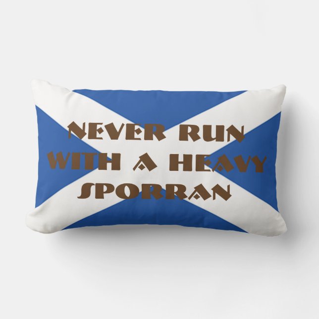 Rectangle Ecosse Lourd Sporran Lumbar Coussin (Recto)
