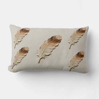 Rectangle Élégant Coussin Lombaire Jeté avec Peinture à l'Hu