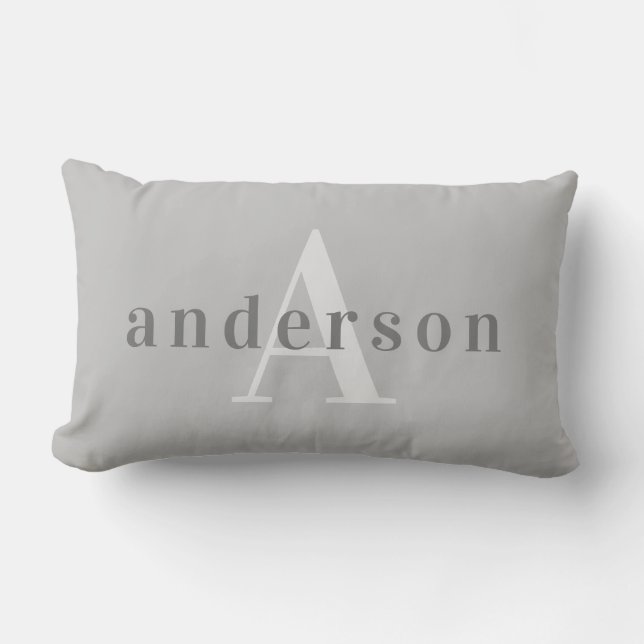 Rectangle Élégant Mame et Monogram Nursery Lumbar Coussin (Recto)