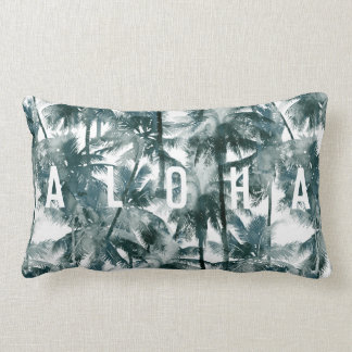 Rectangle Empreinte vintage palmier coussin Aloha