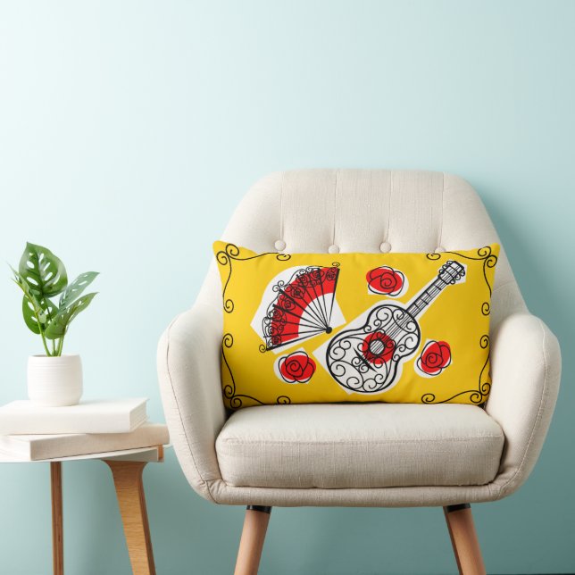 Rectangle Espagnol Souvenirs corners coussin lombbar (Chaise)