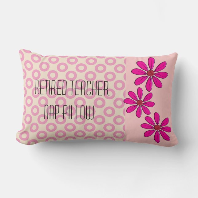 Rectangle Estrades retirées de rose de coussin de professeur (Recto)