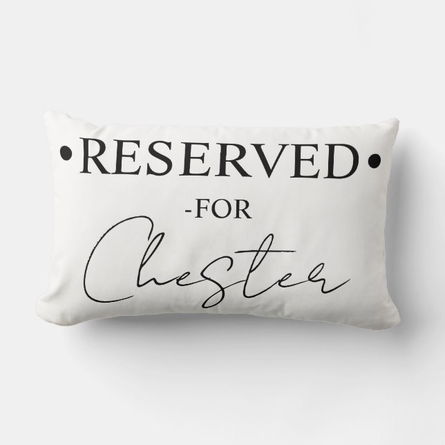Rectangle Étui de Coussin Personnalisé pour Chien : Réservé  (Recto)