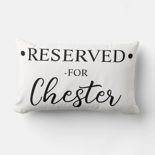 Rectangle Étui de Coussin Personnalisé pour Chien : Réservé  (Recto)