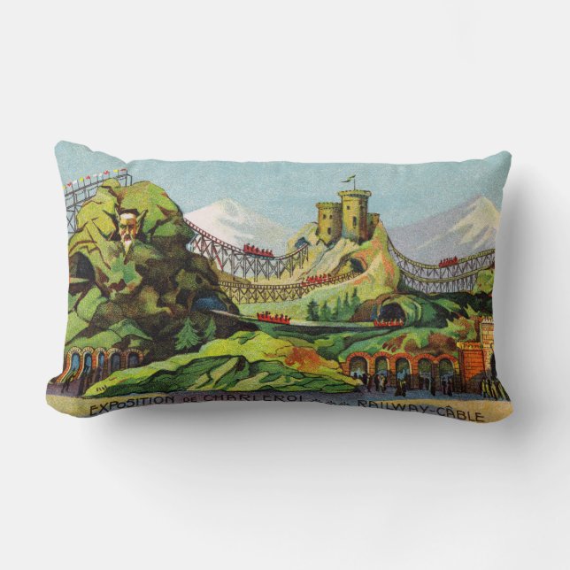 Rectangle Exposition de Charleroi Lumbar Coussin (Recto)