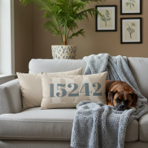 Faites votre propre Coussin de jet ZIP Code Tan et