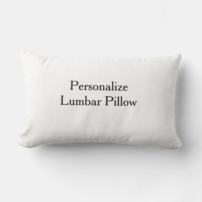 Rectangle Faites Votre Propre Coussin Lombaire Simple (Recto)