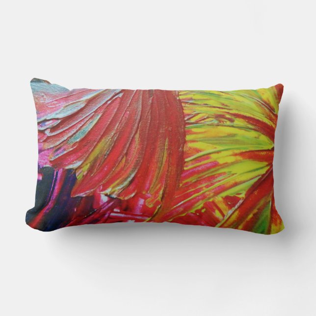 Rectangle FEUX D'ARTIFICE EN ROUGE - coussin à la maison (Recto)