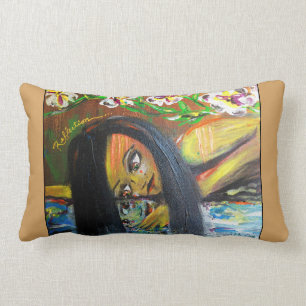 Rectangle Fille tribale - coussin