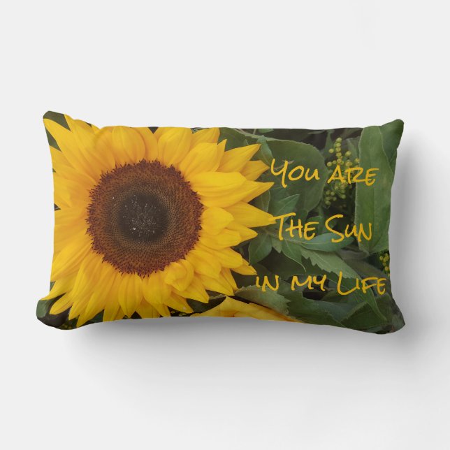 Rectangle Fleur Tournesol Photographie Coussin floral (Recto)