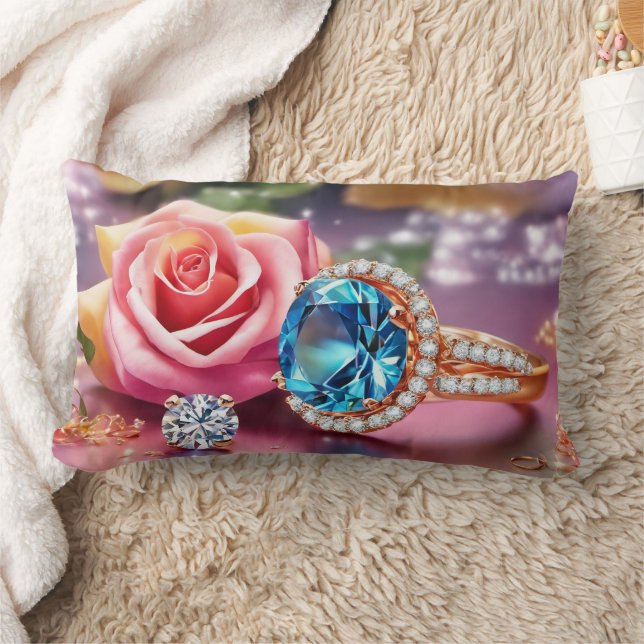 Rectangle Fleurs - Coussin Lombaire 33 cm x 53 cm (Couverture)