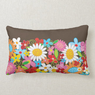 Rectangle Fleurs de printemps colorées à la mode Coussin du