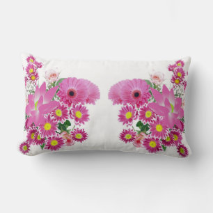 Rectangle Fleurs pourpres Pinkish Coussin confortable