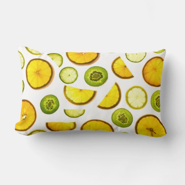 Rectangle Fruits d'agrumes Lumbar Coussin (Recto)
