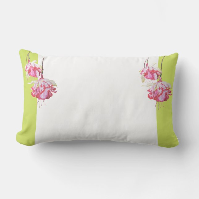 Rectangle Fuchsias exotiques sur un Coussin Lumbar (Recto)