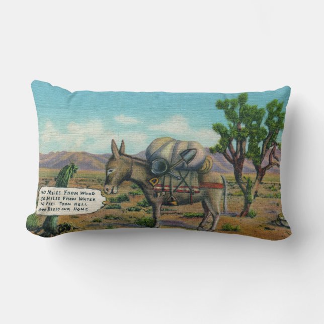 Rectangle Funny Desert Life Lumbar Coussin (Recto)