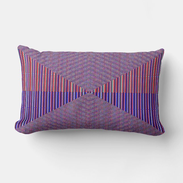 Rectangle Fusion Géométrique Néon – Coussin Abstrait (Recto)
