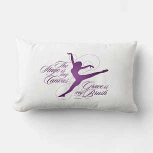 Rectangle Grace Is My Brush (Danse) Lumbar Coussin