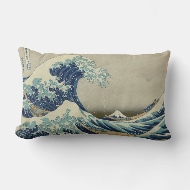 Rectangle Grande vague au large de Kanagawa Coussin (Recto)