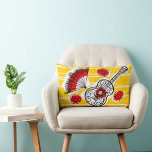 Rectangle Groupe Espagnol Souvenirs lancer coussin lombaire