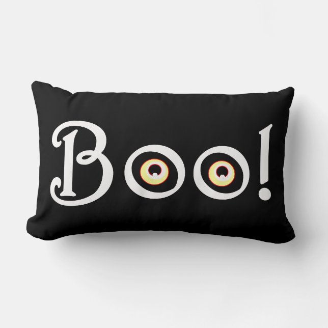 Rectangle Halloween BOO Coussin Fun Halloween Décor & Cadeau (Recto)