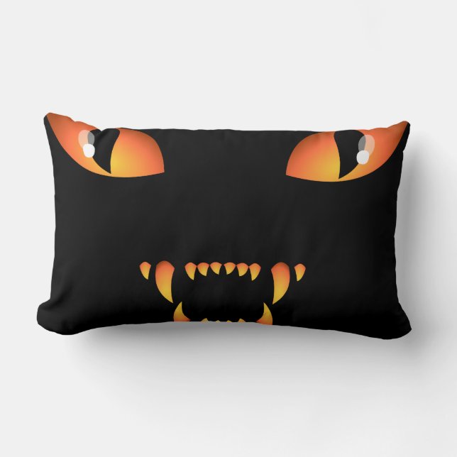 Rectangle Halloween Chat Coussin Amusants Amoureux de les ch (Recto)