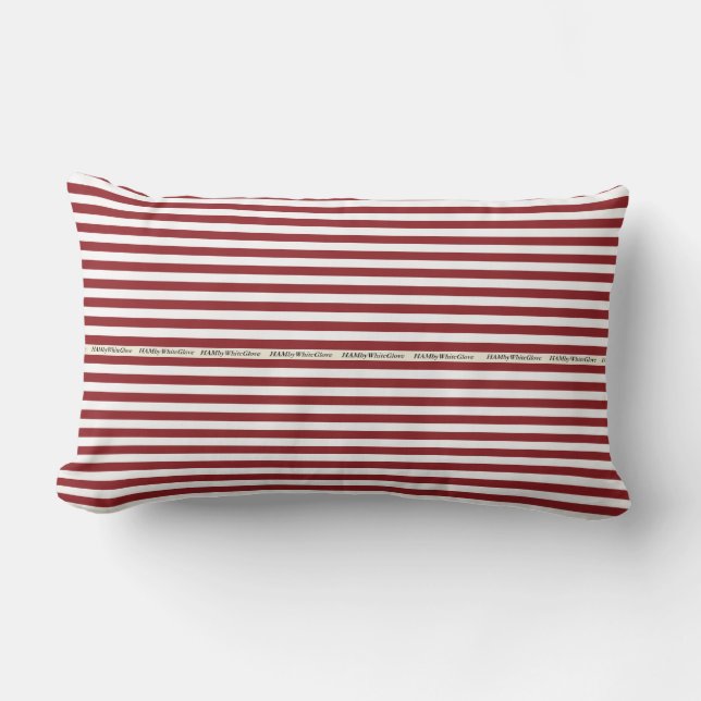 Rectangle HAMbyWG - Coussin - Bande blanche rouge (Recto)