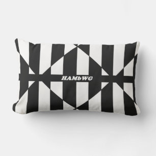 Rectangle HAMbyWG Coussin extérieur Lumbar noir/Wh Di Stripe
