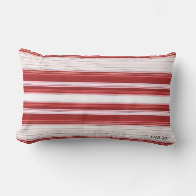 Rectangle HAMbyWG - Coussin Lumbar - Dégradé blanc rouge (Recto)