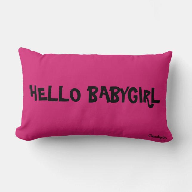 RECTANGLE HELLO BABYGIRL COUSSIN (Recto)
