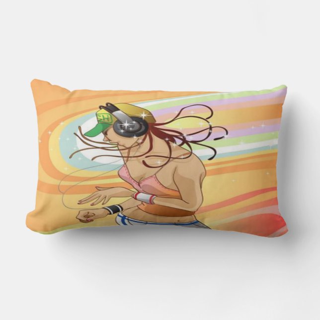 Rectangle Hip hop Coussin fille (Recto)