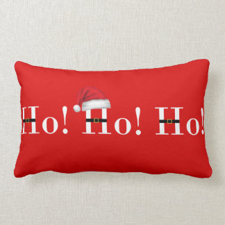 Rectangle Ho Ho Ho coussin rouge de Noël